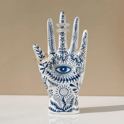 Keramischer böser Blick Hand Schmuckhalter
