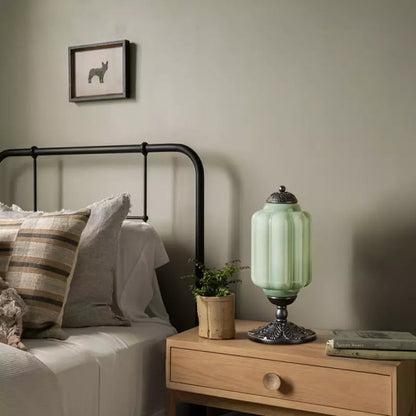 Vintage Opal Glass Table Lamp – Elegant Bedside or Living Room Lighting Fixture, 20 Inches Tall, Soft Diffused Light | Premium Comfort Home & Wellness Product UK