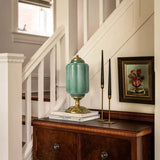 Vintage Opal Glass Table Lamp – Elegant Bedside or Living Room Lighting Fixture, 20 Inches Tall, Soft Diffused Light | Premium Comfort Home & Wellness Product UK