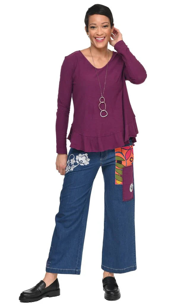 Tulip Clothing Wylie Damen Denim-Hose mit Galapagos
