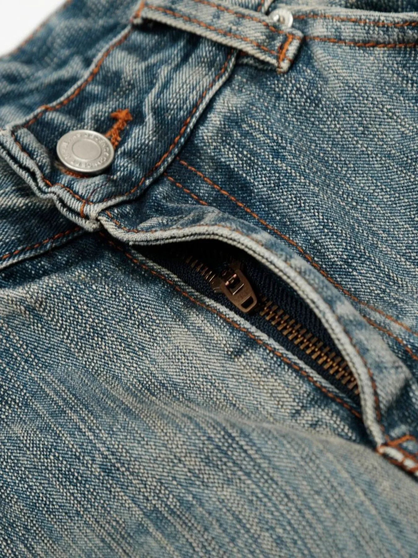 Herren Vintage Gewaschene Baggy Jeans