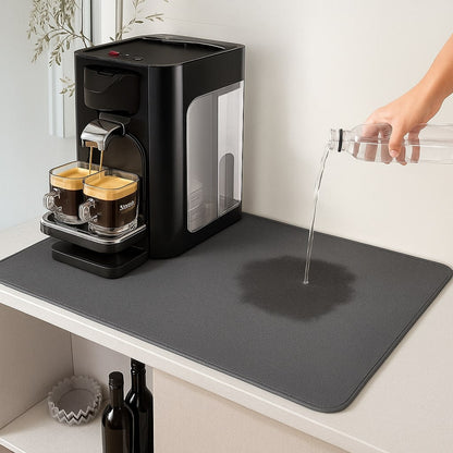 Draining Mat for Sink | Coffee Machine Mat | Non-Slip Kitchen Mat | CleanSurface