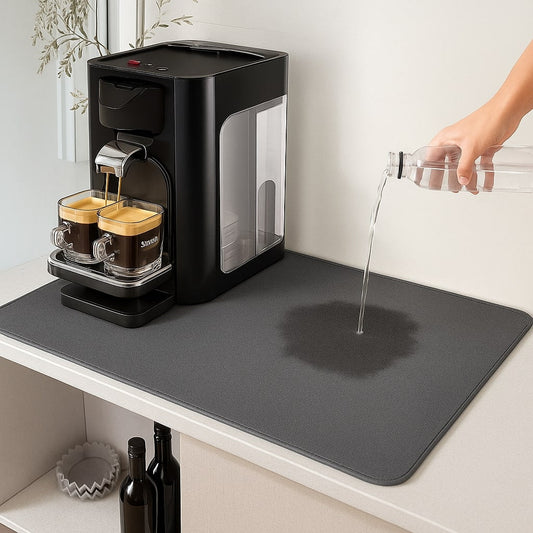 Draining Mat for Sink | Coffee Machine Mat | Non-Slip Kitchen Mat | CleanSurface