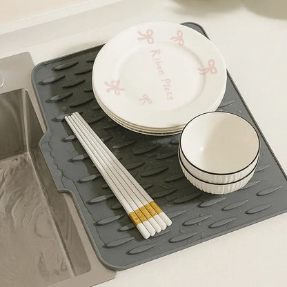Draining Mat for Sink & Dishes Made of Silicone | Non-Slip Kitchen Mat | DripEase