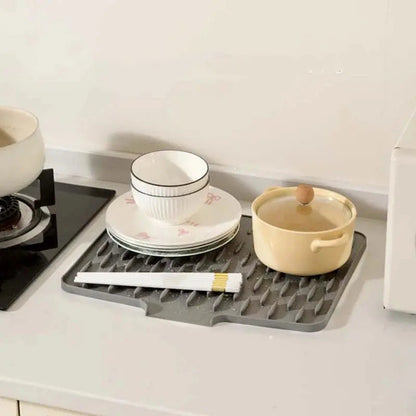 Draining Mat for Sink & Dishes Made of Silicone | Non-Slip Kitchen Mat | DripEase