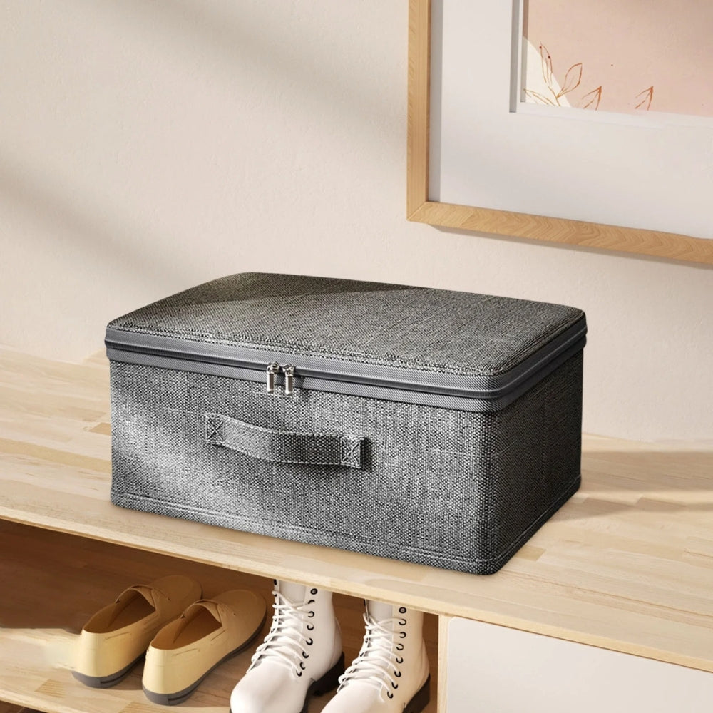 Stoff Aufbewahrungsbox mit Deckel | Faltbar & Kompakt | Faltiva