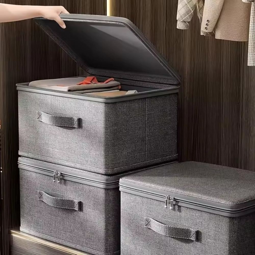 Fabric Storage Box with Lid | Foldable & Compact | Faltiva