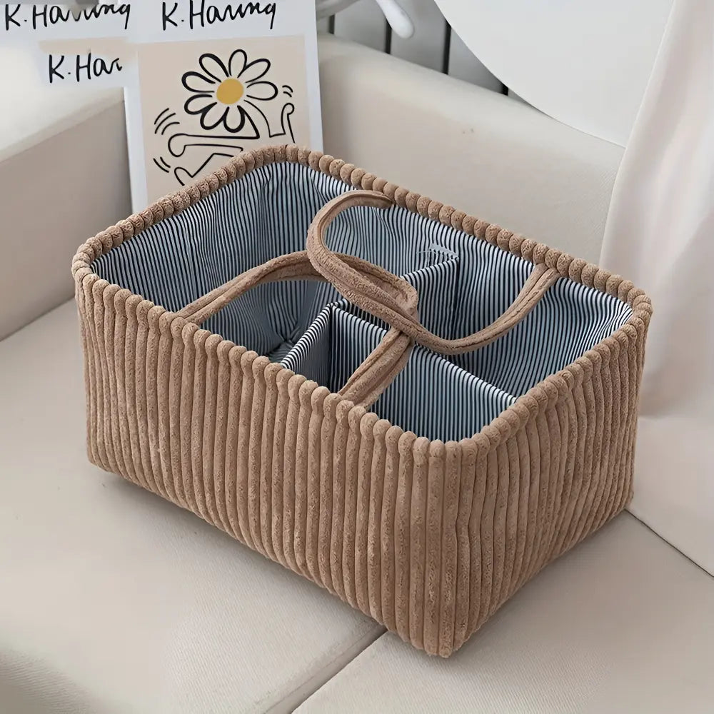Storage Basket with Compartments | Organizer Basket with Handles | Ordnalia