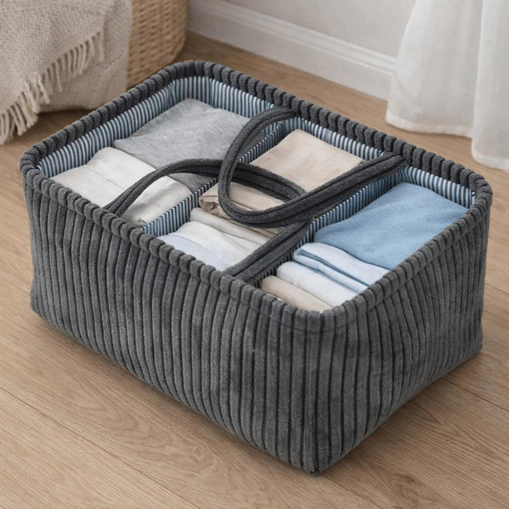Storage Basket with Compartments | Organizer Basket with Handles | Ordnalia