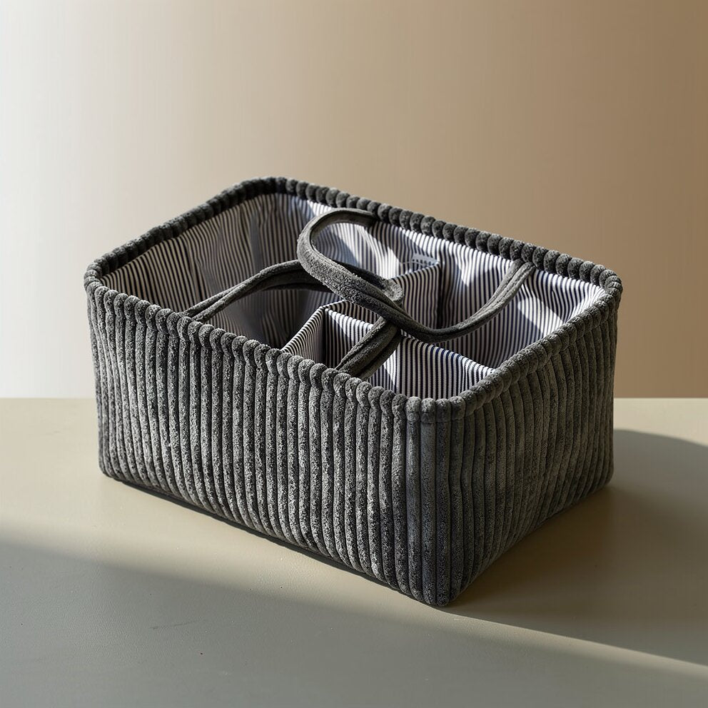 Storage Basket with Compartments | Organizer Basket with Handles | Ordnalia