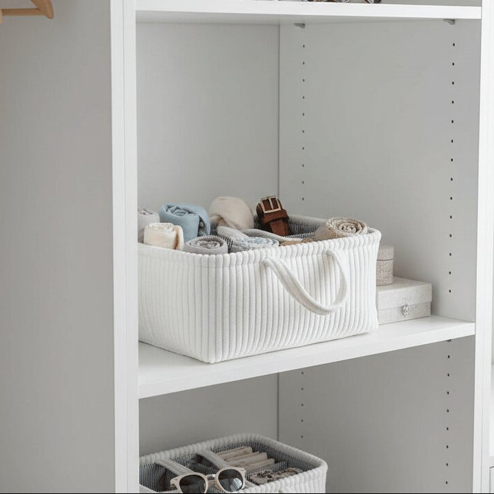 Aufbewahrungskorb mit Fächern | Organizer-Korb mit Griffen | Ordnalia