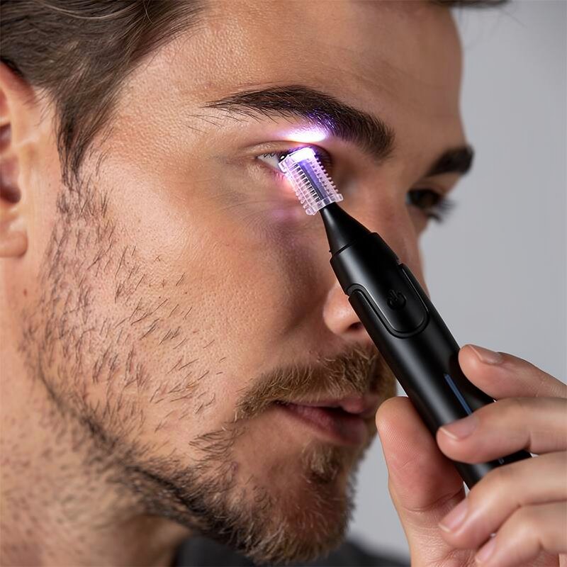 Augenbrauenrasierer | Elektrischer Augenbrauen-Trimmer & Nasenhaarschneider | Präzisions-Gesichtstrimmer | FeinLume