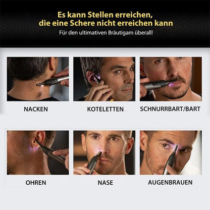 Augenbrauenrasierer | Elektrischer Augenbrauen-Trimmer & Nasenhaarschneider | Präzisions-Gesichtstrimmer | FeinLume