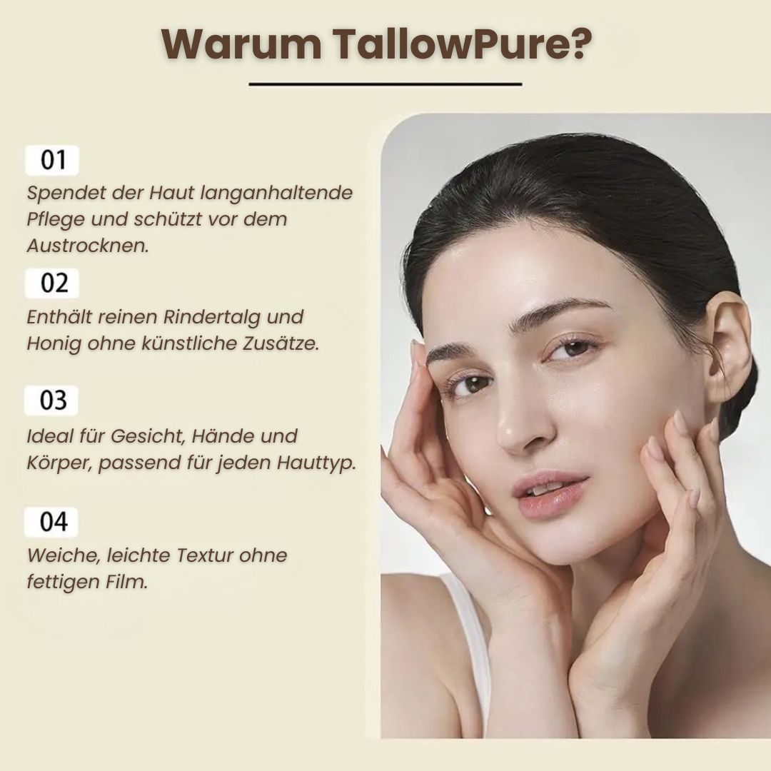 Beef Tallow Cream | Cream for Natural Skin Care | Moisturizing Cream for Face and Body | TallowPure