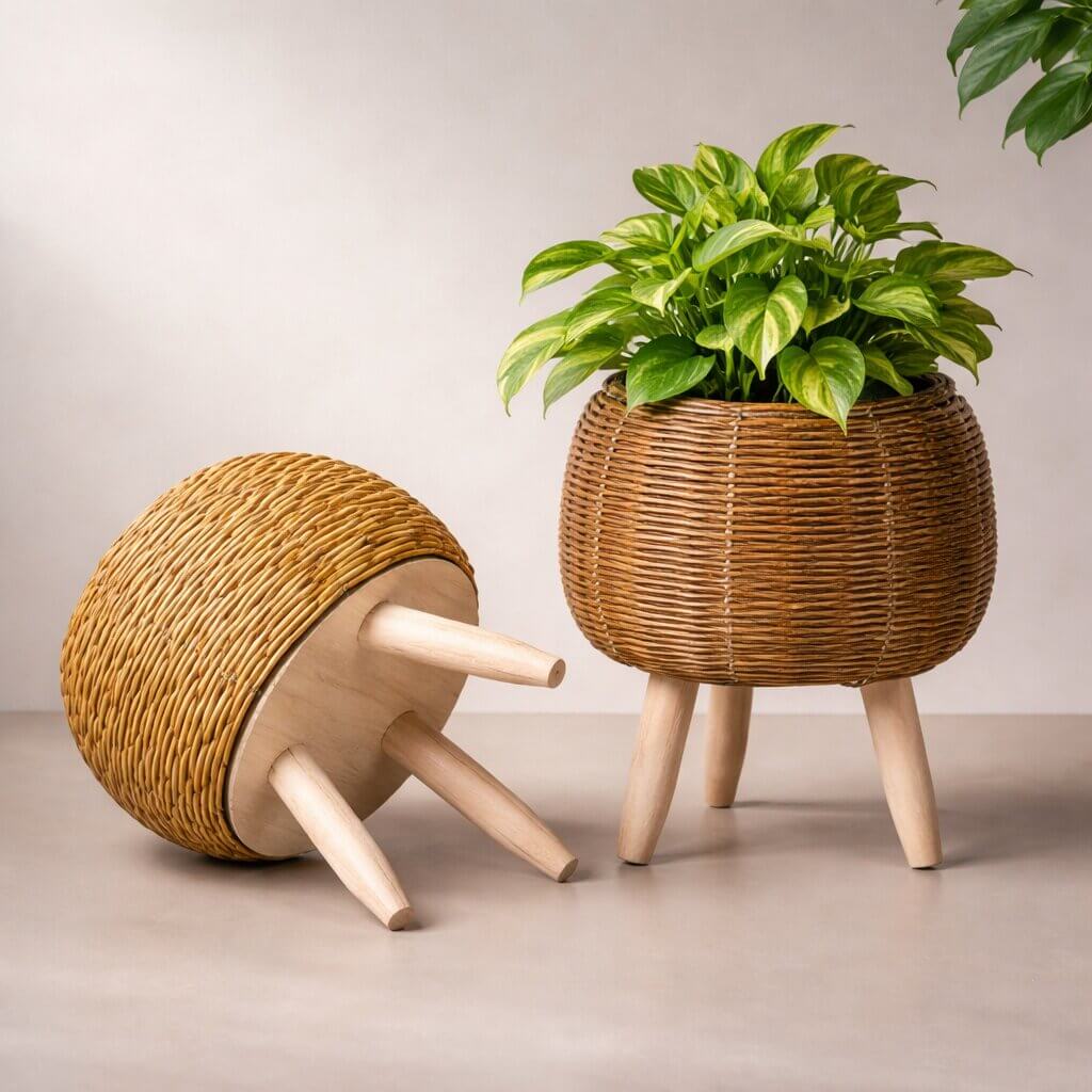 Flower pot for indoors & outdoors | Planter with feet | Plant pot | Virella