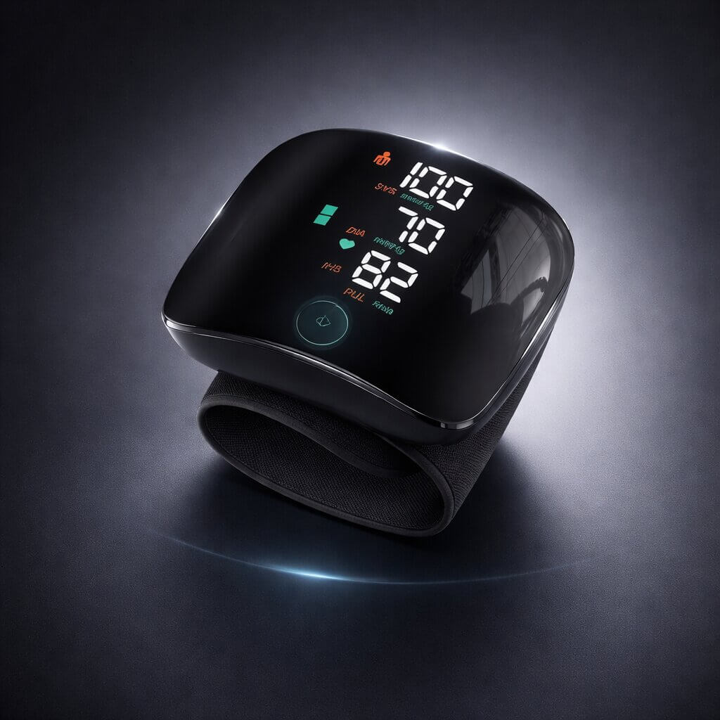Wrist Blood Pressure Monitor | Digital Blood Pressure Meter | Rechargeable with Touch Function | Tensavio
