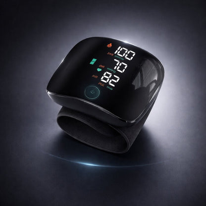 Wrist Blood Pressure Monitor | Digital Blood Pressure Meter | Rechargeable with Touch Function | Tensavio