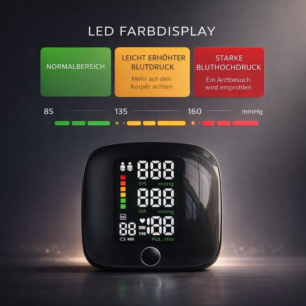 Wrist Blood Pressure Monitor | Digital Blood Pressure Meter | Rechargeable with Touch Function | Tensavio