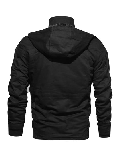 Herren Plus Size Zip-Up Warmer Wintermantel