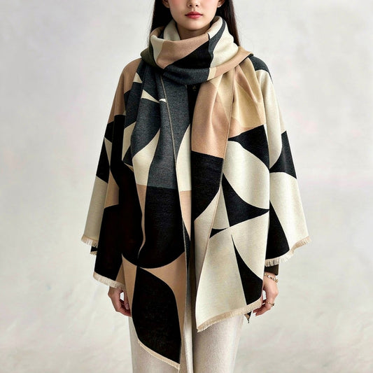Women's Poncho | Modern Winter Scarf | Lunessa