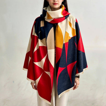 Women's Poncho | Modern Winter Scarf | Lunessa