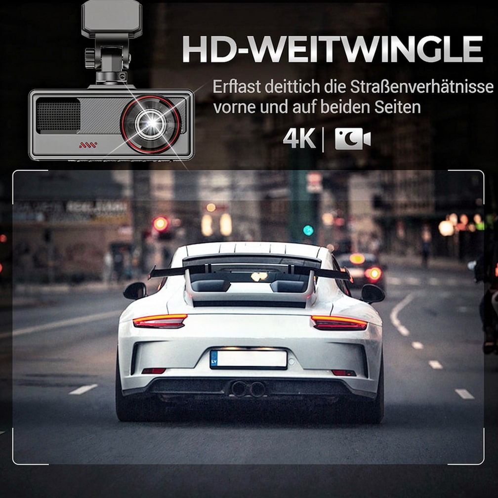 Dashcam for Front and Rear of Car | Backup Camera for Retrofitting | Car Camera | DriveCam