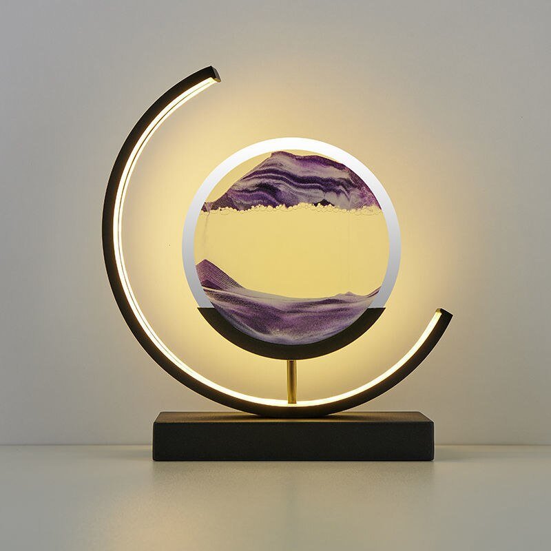 Decorative LED Table Lamp | Modern Designer Lamp | Rotating Sand Picture | SandScape
