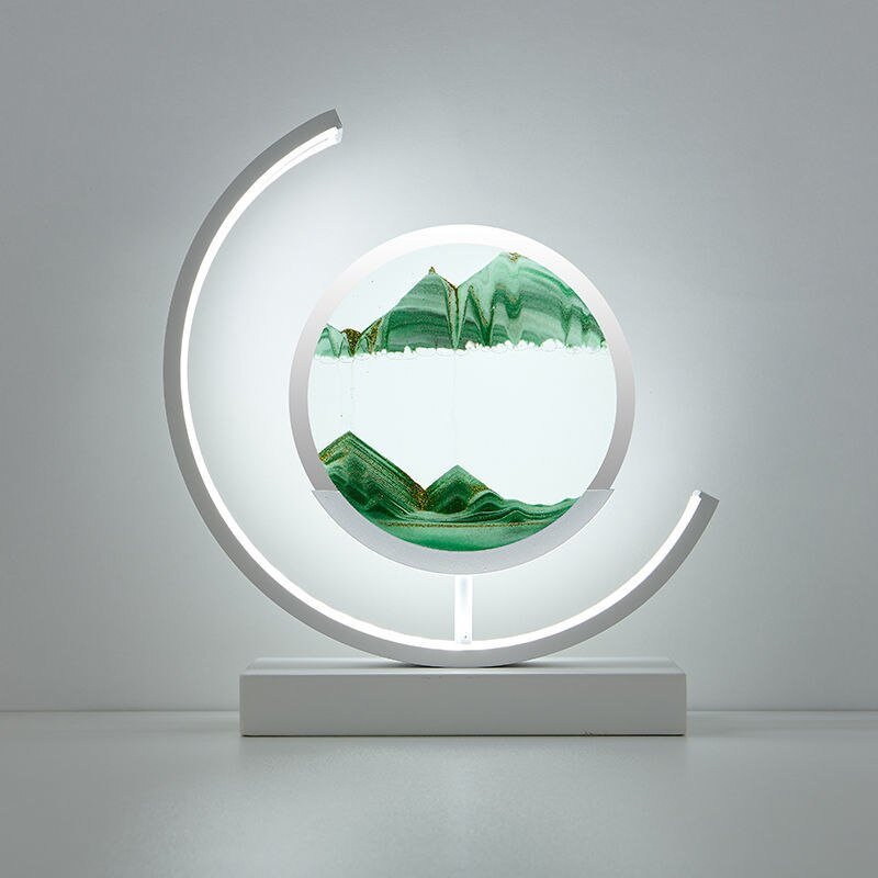 Decorative LED Table Lamp | Modern Designer Lamp | Rotating Sand Picture | SandScape