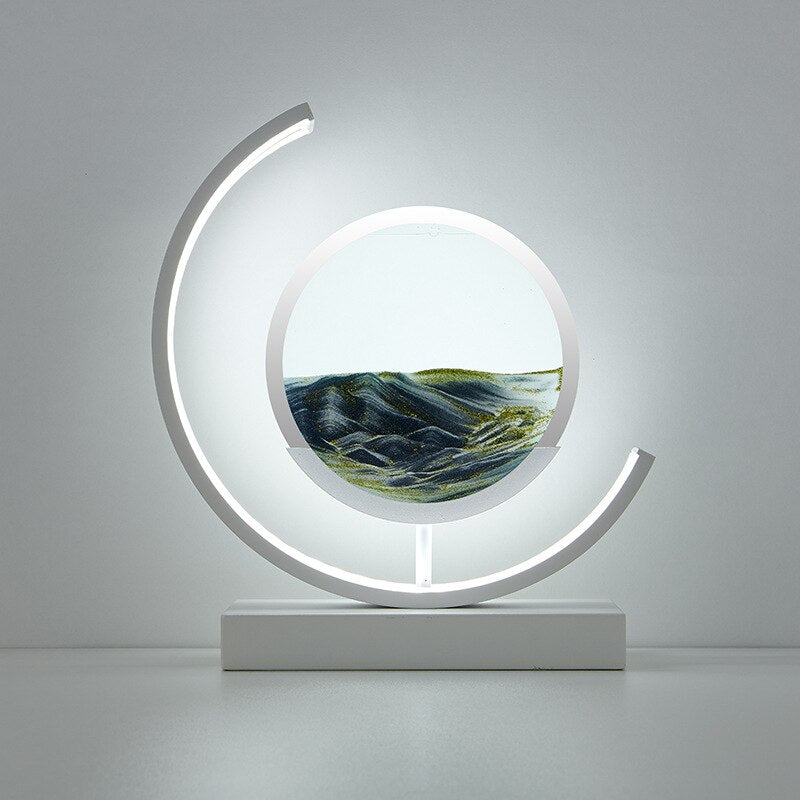 Decorative LED Table Lamp | Modern Designer Lamp | Rotating Sand Picture | SandScape