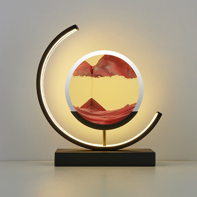 Decorative LED Table Lamp | Modern Designer Lamp | Rotating Sand Picture | SandScape