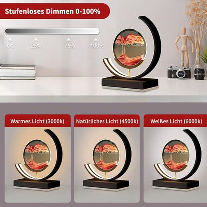 Decorative LED Table Lamp | Modern Designer Lamp | Rotating Sand Picture | SandScape