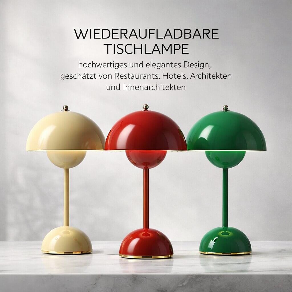 Designer Table Lamp | LED Table Light | Nightstand Lamp | Dimmable & Cordless | Lumora