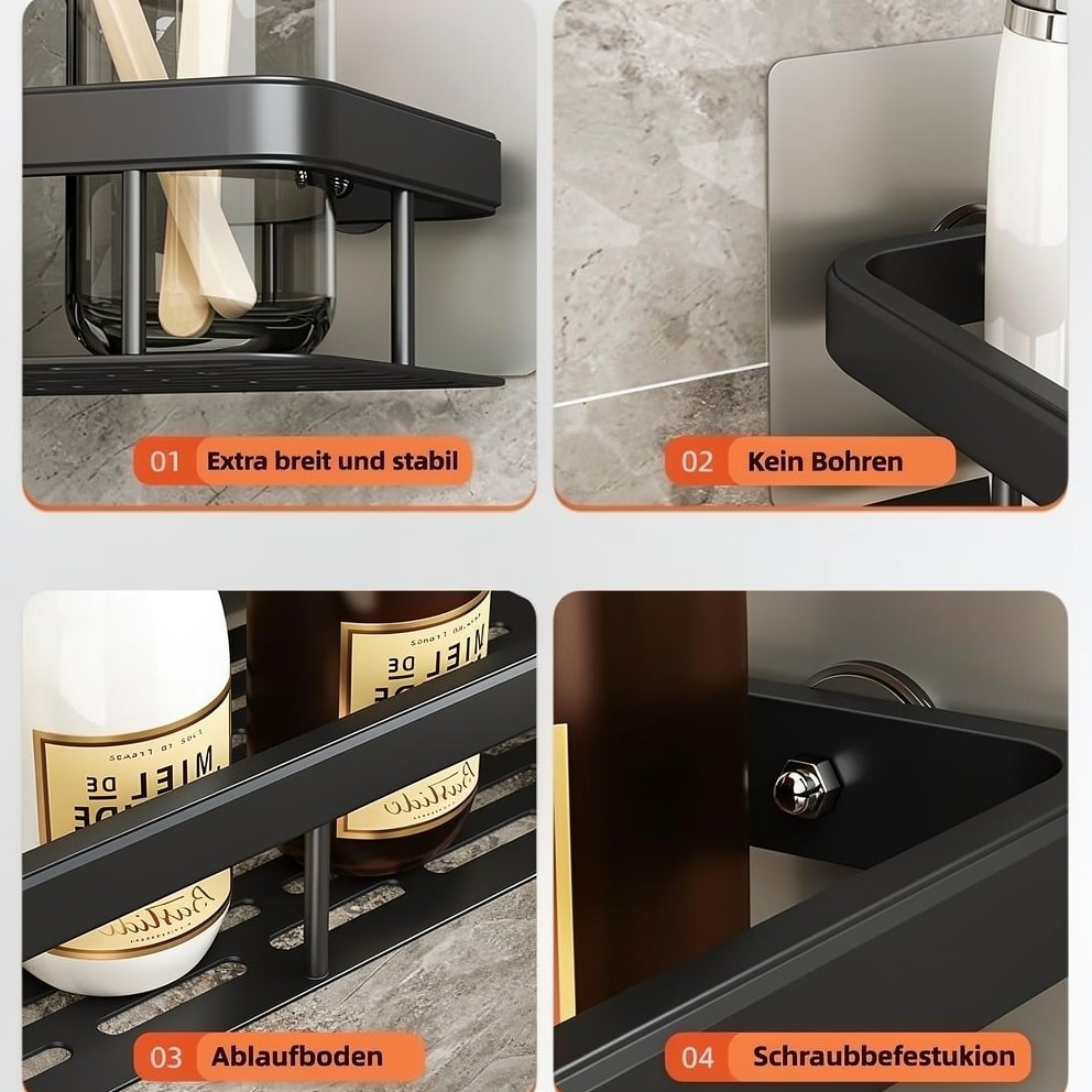 Shower Shelf Without Drilling | Shower Rack | Shampoo Holder for Shower | Ablux