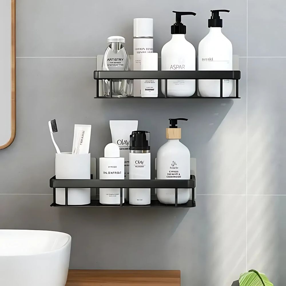 Duschablage Ohne Bohren | Duschregal | Shampoo Halter für Dusche | Ablux