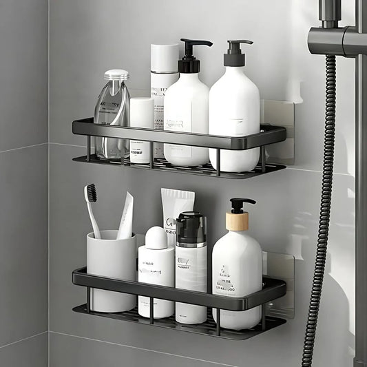 Duschablage Ohne Bohren | Duschregal | Shampoo Halter für Dusche | Ablux