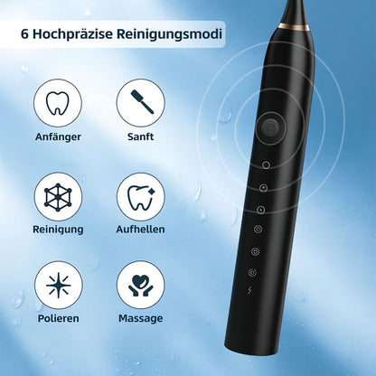 Electric Toothbrush with 6 Cleaning Modes | Ultrasonic Toothbrush for Adults & Kids | ZahnKlar