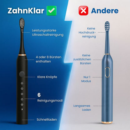 Electric Toothbrush with 6 Cleaning Modes | Ultrasonic Toothbrush for Adults & Kids | ZahnKlar