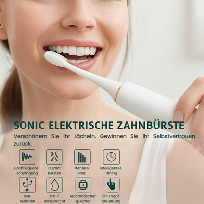 Electric Toothbrush with 6 Cleaning Modes | Ultrasonic Toothbrush for Adults & Kids | ZahnKlar