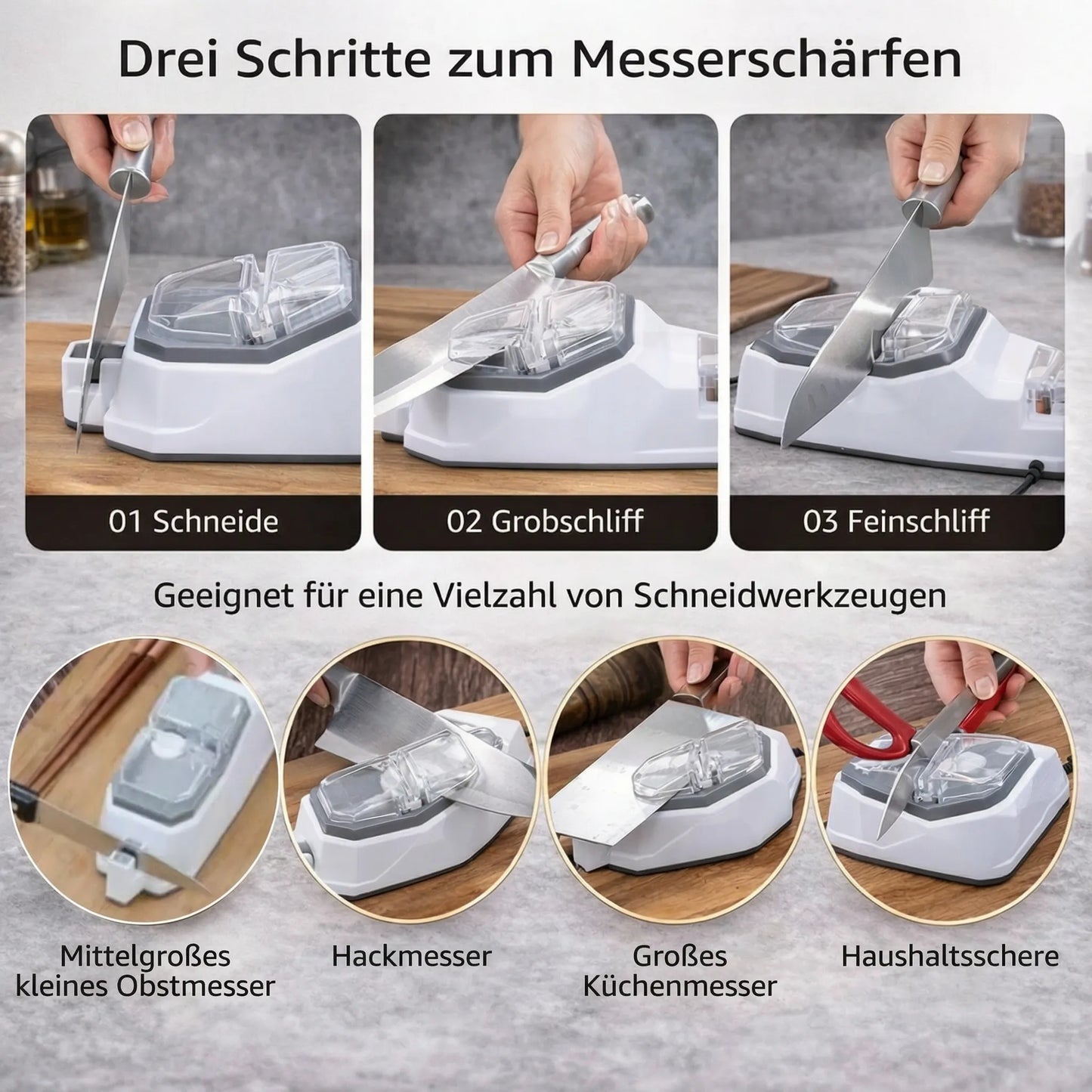 Electric Knife Sharpener | Easy Knife Sharpening | Knife Sharpening Device | SharpFix