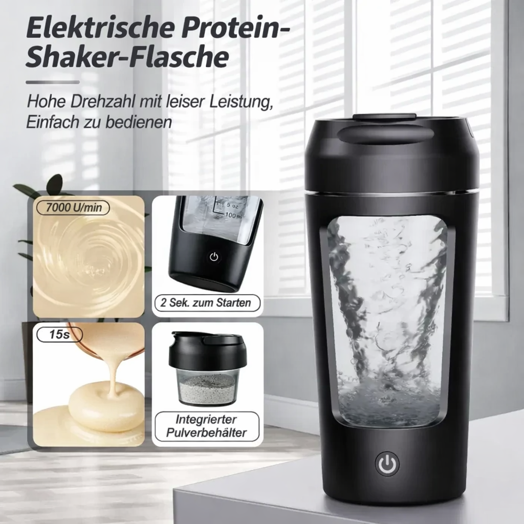 Elektrischer Protein-Shaker | Selbstrührender Shaker-Becher | USB-Mixer-Becher | Mixadel