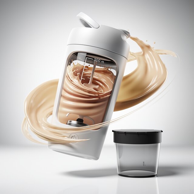 Elektrischer Protein-Shaker | Selbstrührender Shaker-Becher | USB-Mixer-Becher | Mixadel