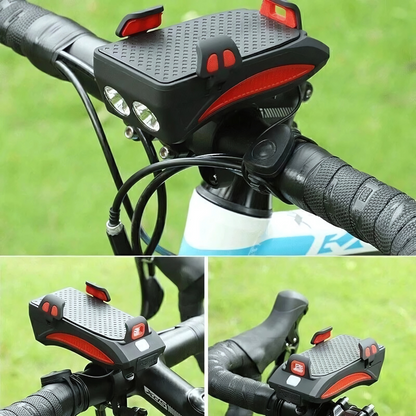 Bicycle Light with Phone Holder & Power Bank | Front Bicycle Lighting | PowerRide