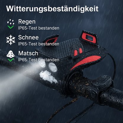 Bicycle Light with Phone Holder & Power Bank | Front Bicycle Lighting | PowerRide