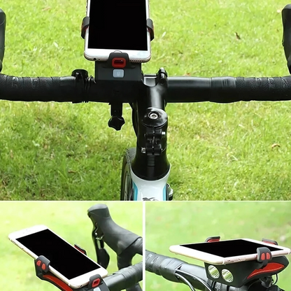 Fahrradlicht mit Handyhalter & Powerbank | Vorderes Fahrradlicht | PowerRide