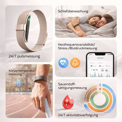Fitness Tracker with Heart Rate, Blood Pressure & Sleep Tracking Without Display | Fitness Band | Virexa