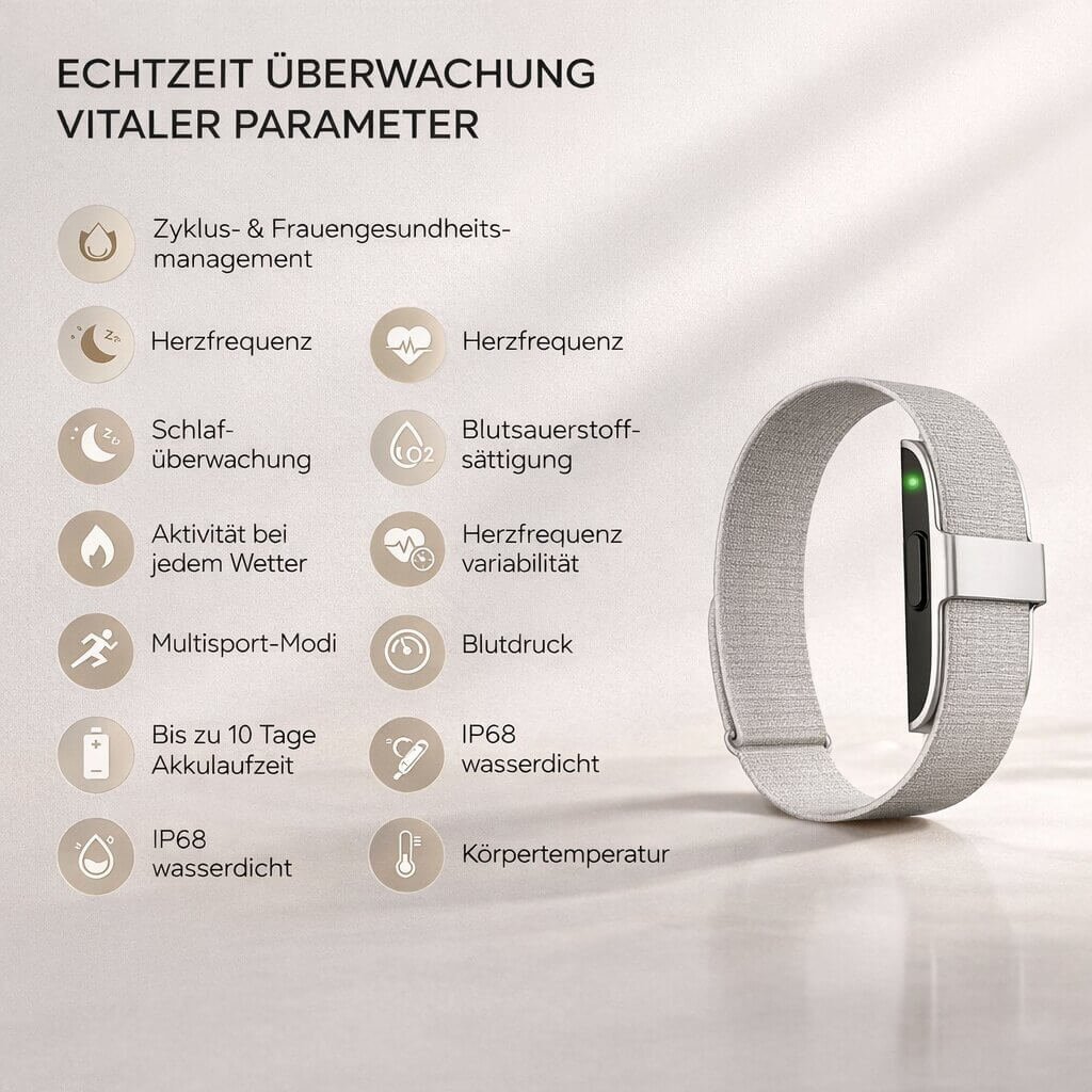 Fitness Tracker with Heart Rate, Blood Pressure & Sleep Tracking Without Display | Fitness Band | Virexa