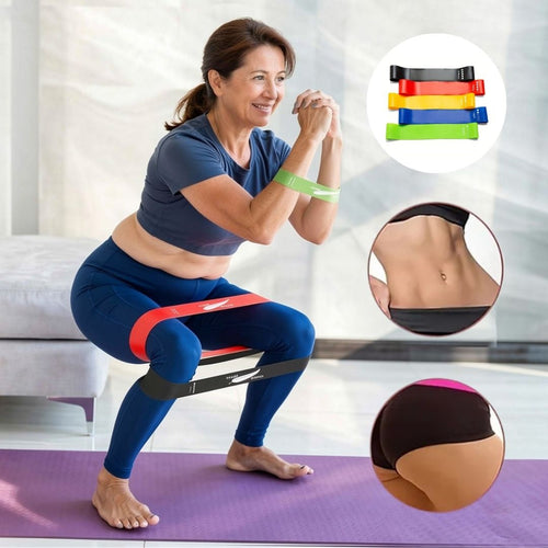 Fitness Bands 5-Piece Set up to 25 kg | Resistance Bands for Home | Sports Rubber Bands | Bandix