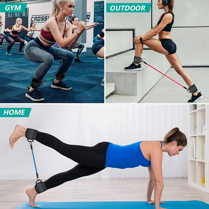 Fitness Bands with Ankle Straps for Leg Training at Home | Resistance Bands | LegPower