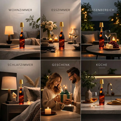 Bottle Light | Bottle as Table Lamp | Rechargeable Table Light | Bottle Cap | LumiBottle