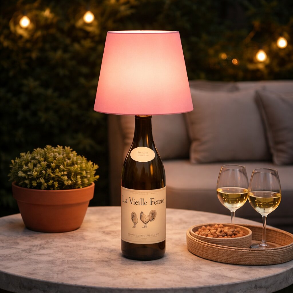 Flaschenlicht | Flasche als Tischlampe | Wiederaufladbare Tischleuchte | Flaschenverschluss | LumiBottle